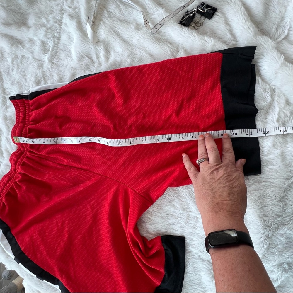 Nike Red Black Athletic Badketball Shorts Men M - Picture 7 of 11